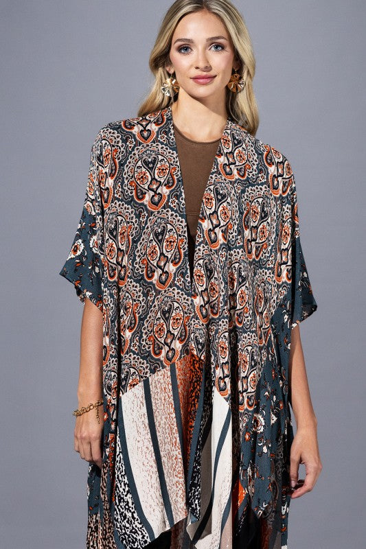 Vintage Inspired Paisley Kimono