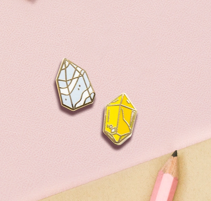 Crystal Mini Enamel Pin
