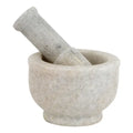 Large White Marble Mortar & Pestle