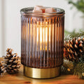 Black Fluted Glass Wax Warmer