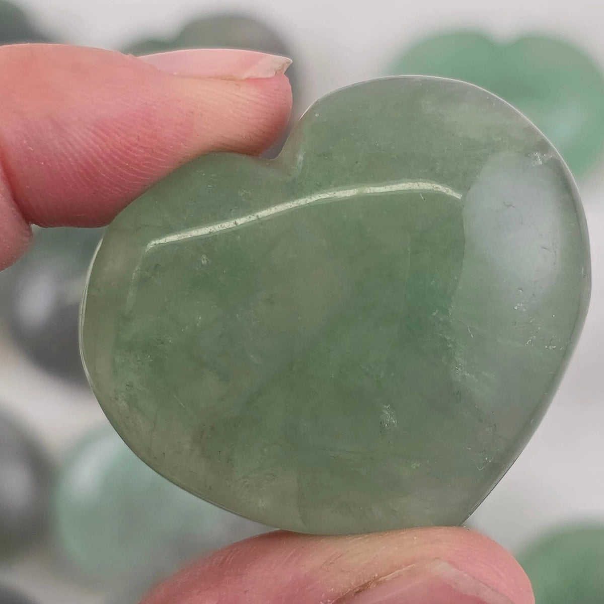Green Fluorite Heart