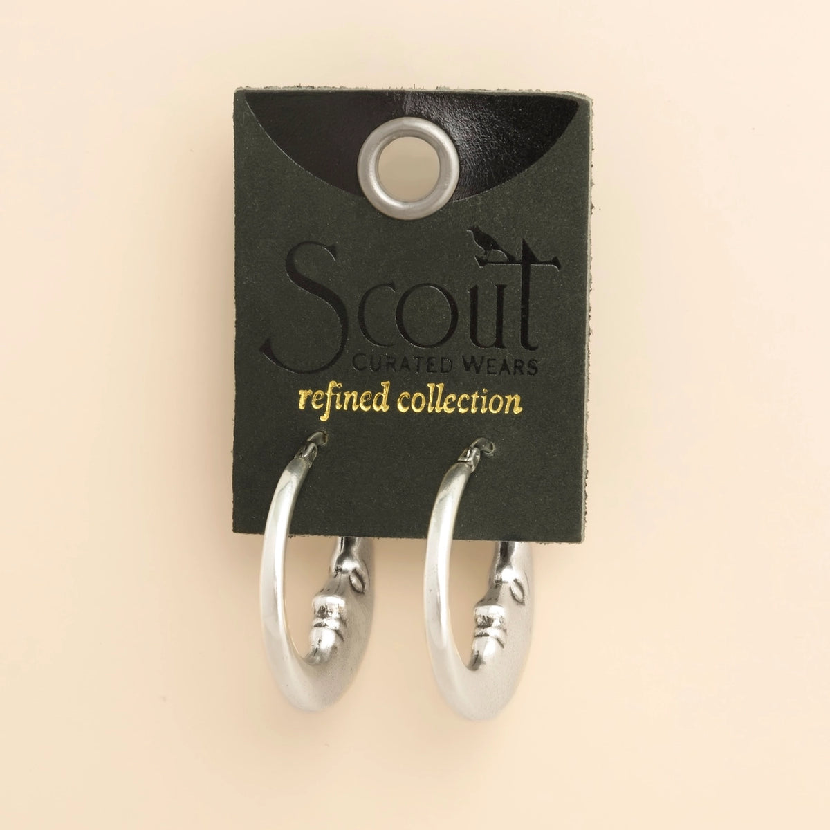 Refined Icon Earring | Moon Hoop/Silver