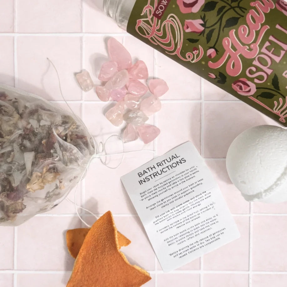 Heartspell Bath Ritual Kit with Rose Quartz