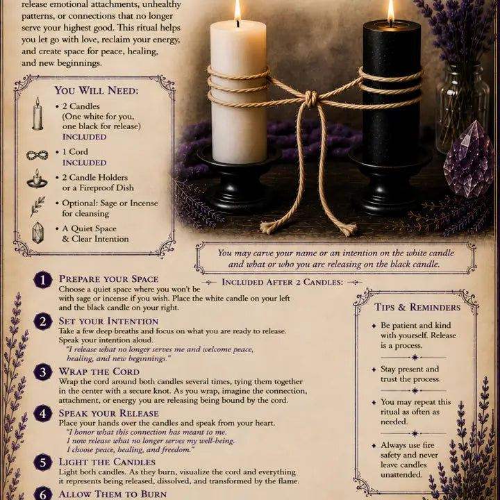 Cord Cutting Ritual Candles