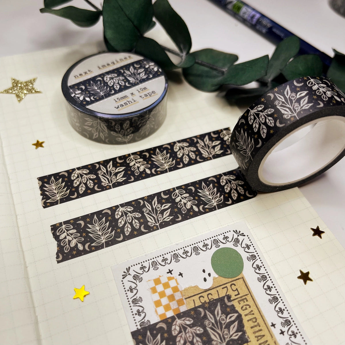 Black Botanical | Washi Tape