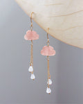 Cloud Nine Gemstone Drop Earring | Pink Opal