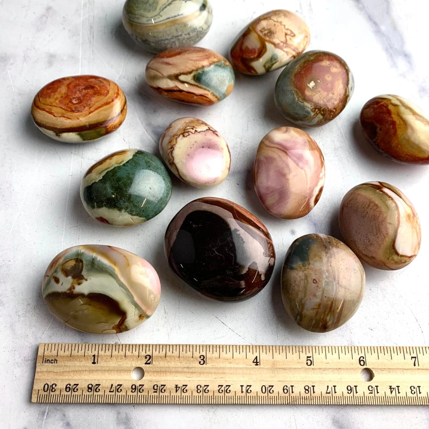 Polychrome Jasper Palm Stone