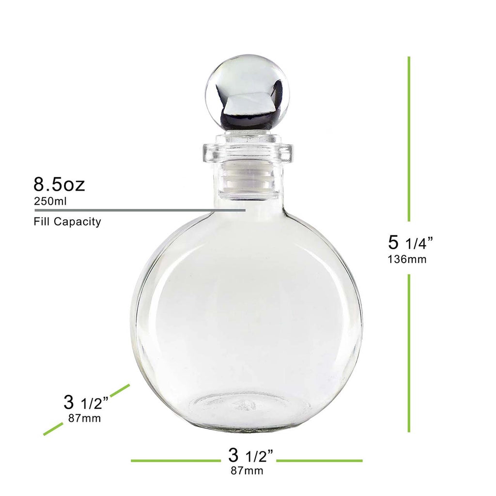 Ball Recycled Glass Bottle with Clear Glass Top | 8.5 oz