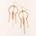 Dream Stone Earrings | Rose Quartz/Gold