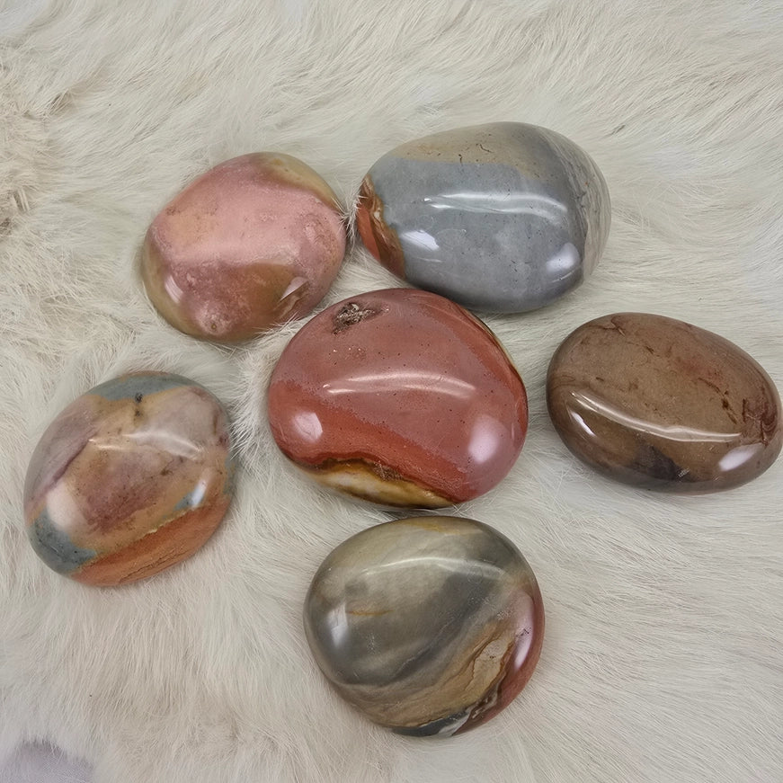 Polychrome Jasper Palm Stone