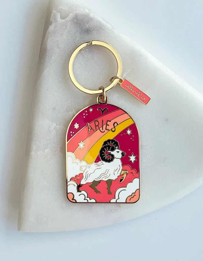 Zodiac Enamel Keychains | Aries