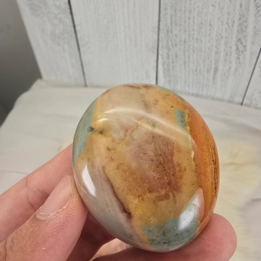 Polychrome Jasper Palm Stone
