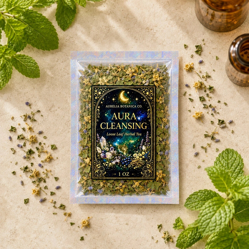 Aura Cleansing Herbal Tea | Loose Leaf Botanical Tea | 1 oz Pouch