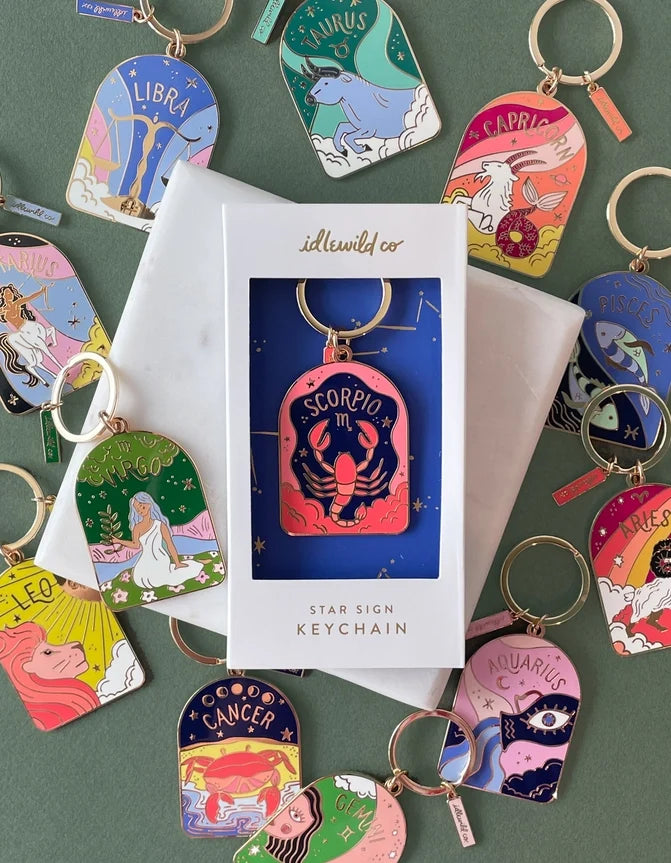 Zodiac Enamel Keychains | Aries