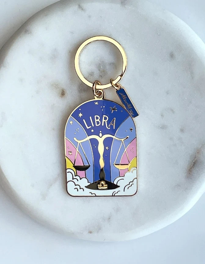 Zodiac Enamel Keychains | Libra