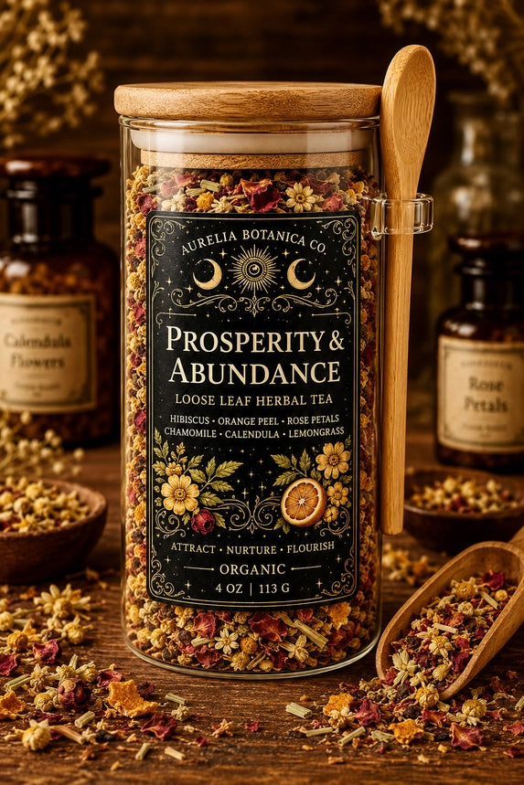 Abundance Ritual Herbal Tea | Loose Leaf Botanical Tea | Jar