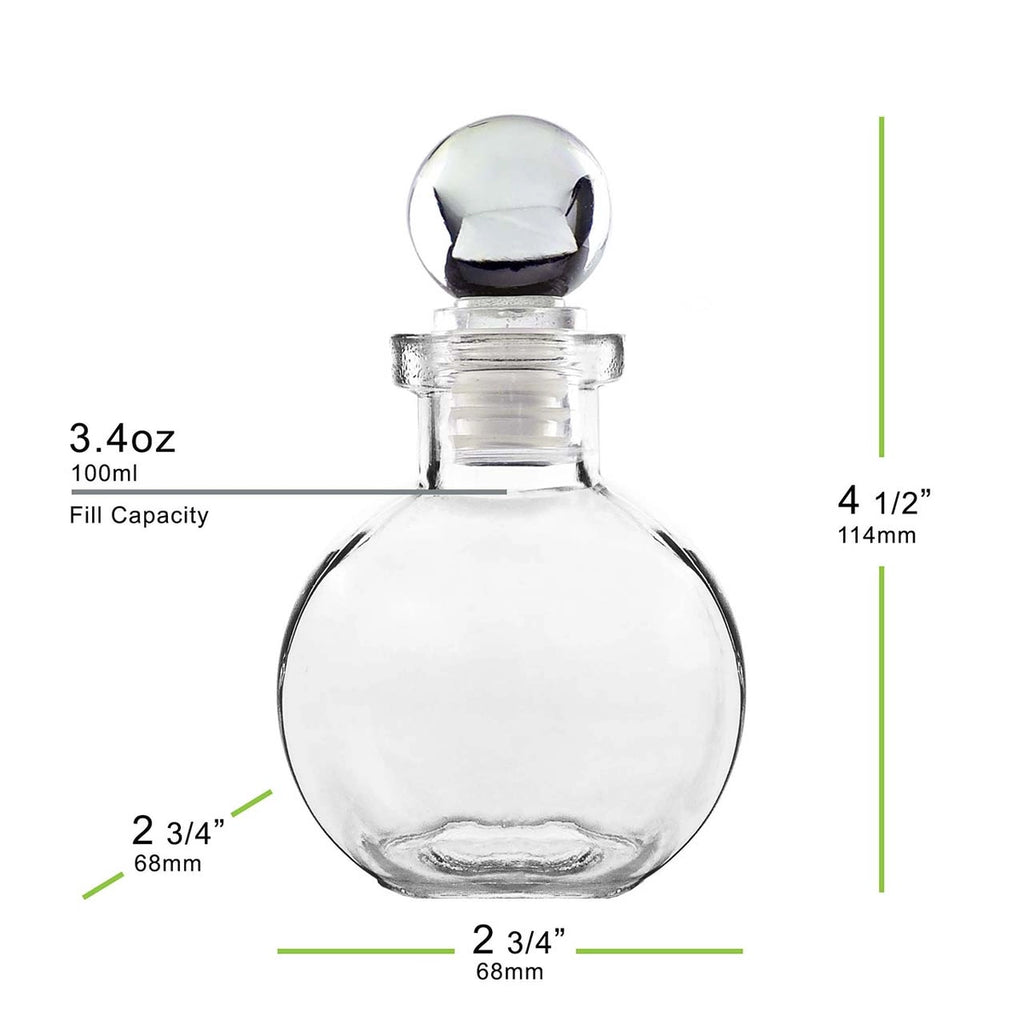 Ball Recycled Glass Bottle with Clear Glass Top | 3.4 oz