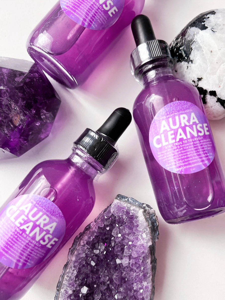 Aura Cleanse | Crystal-Infused Bath & Body Oil | 2 oz