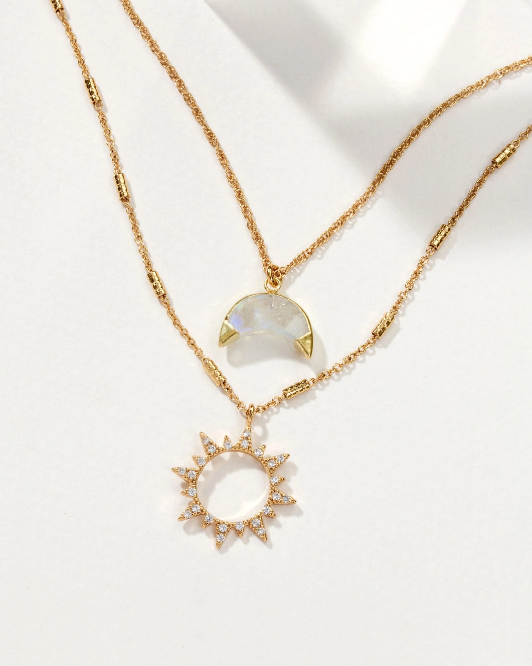 Live By the Sun, Love By the Moon Necklace Set | Moonstone
