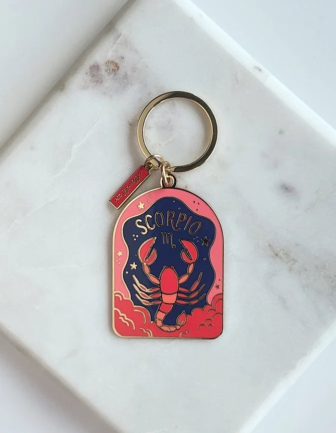 Zodiac Enamel Keychains | Scorpio