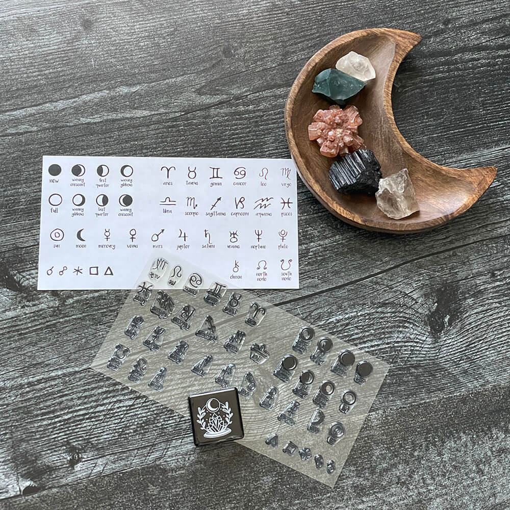 Astrology Stamps - Set of 38 Original Clear Photopolymer Cling Stamps