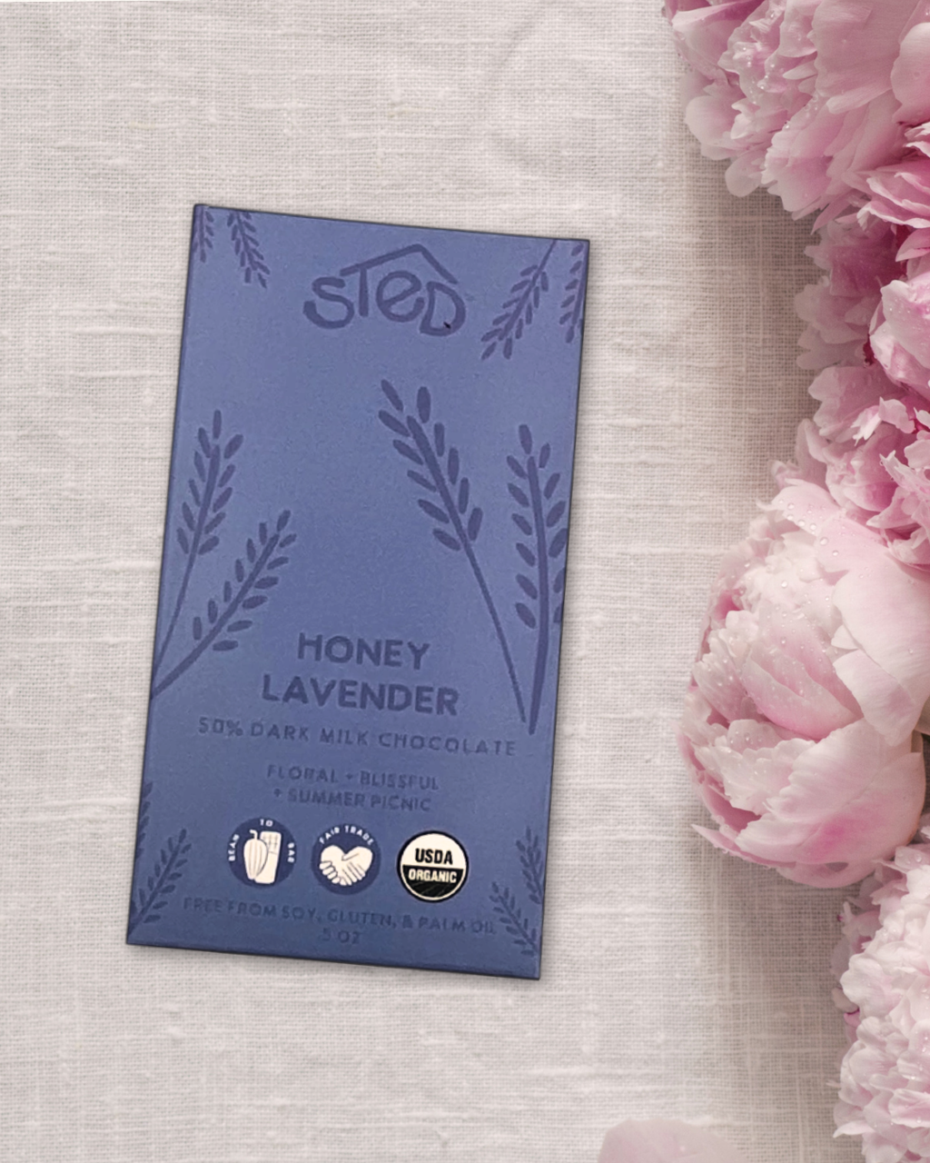 Mini Honey Lavender Milk Chocolate Bar