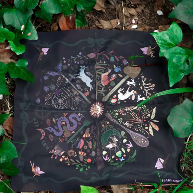 Wheel of the Fae Altar Cloth Bandana