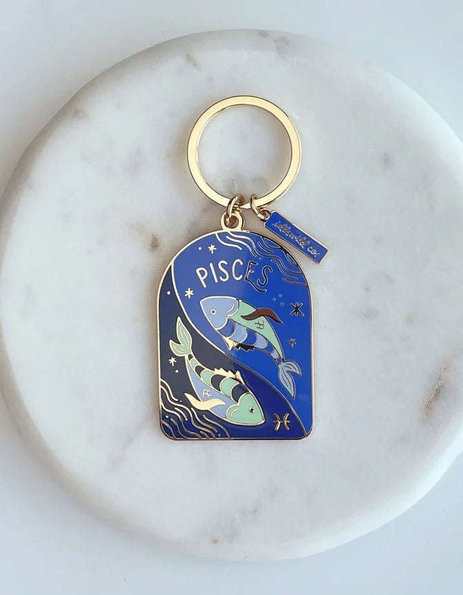 Zodiac Enamel Keychains | Pisces