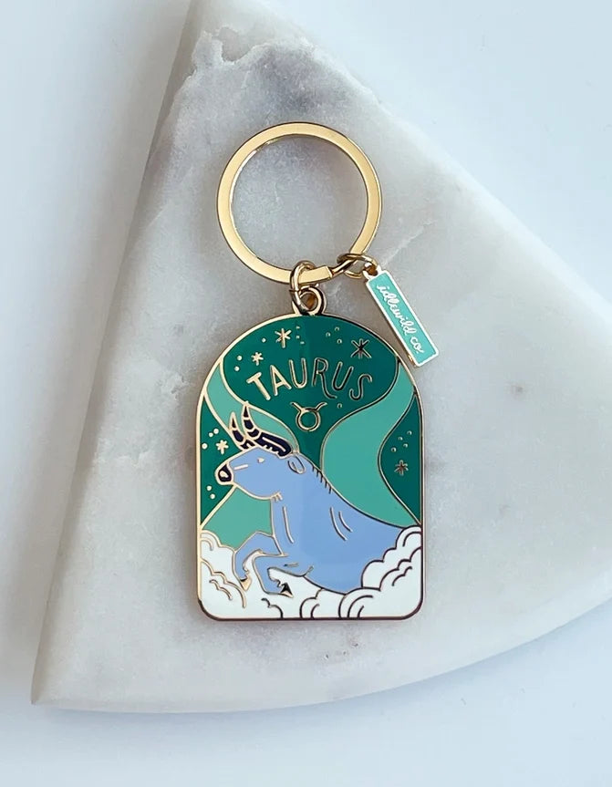 Zodiac Enamel Keychains | Taurus