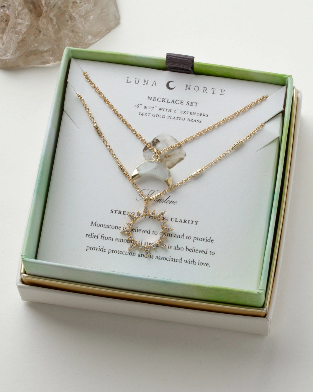 Live By the Sun, Love By the Moon Necklace Set | Moonstone