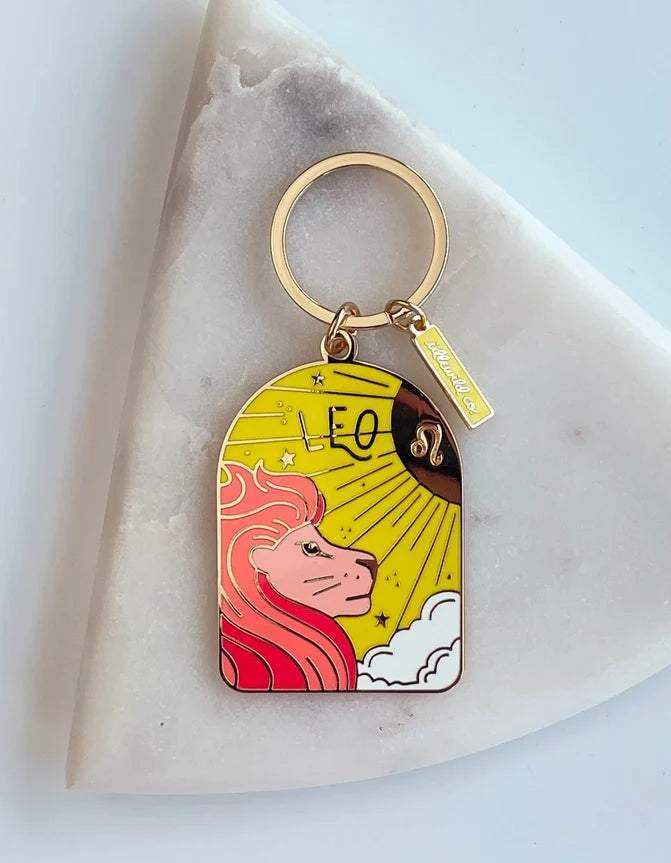 Zodiac Enamel Keychains | Leo