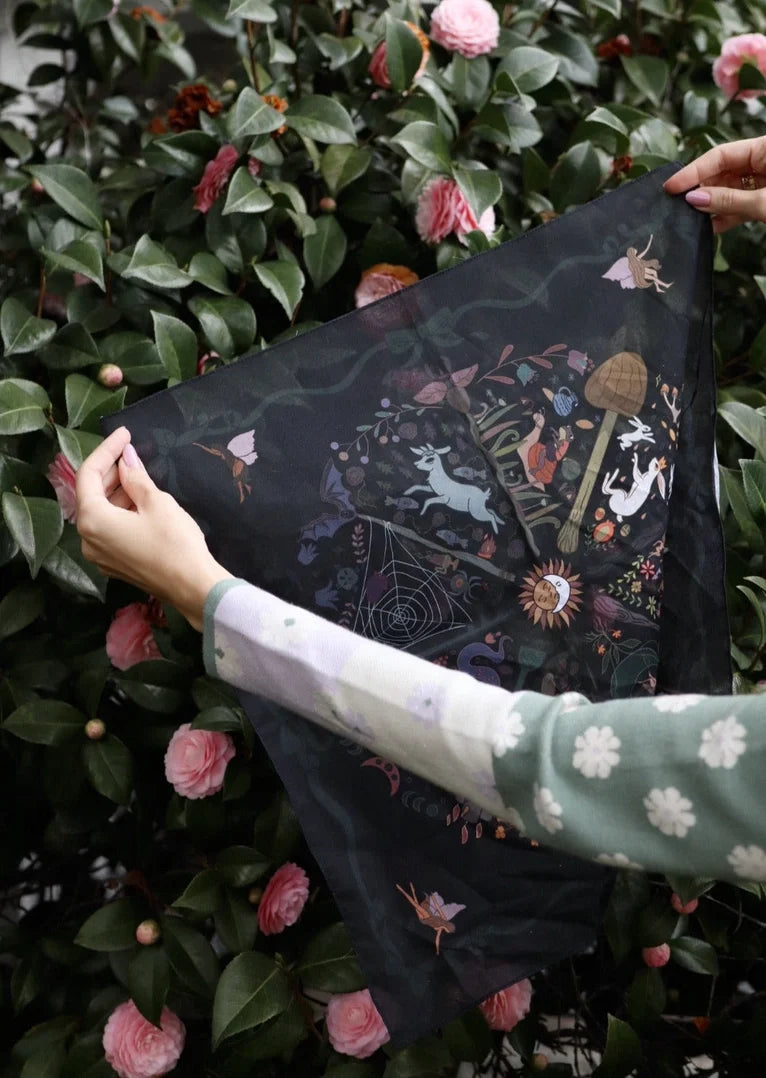 Wheel of the Fae Altar Cloth Bandana