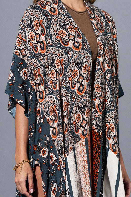 Vintage Inspired Paisley Kimono