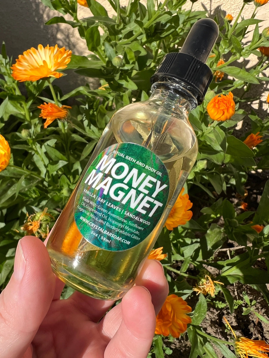 Money Magnet | Crystal-Infused Bath & Body Oil | 2 oz