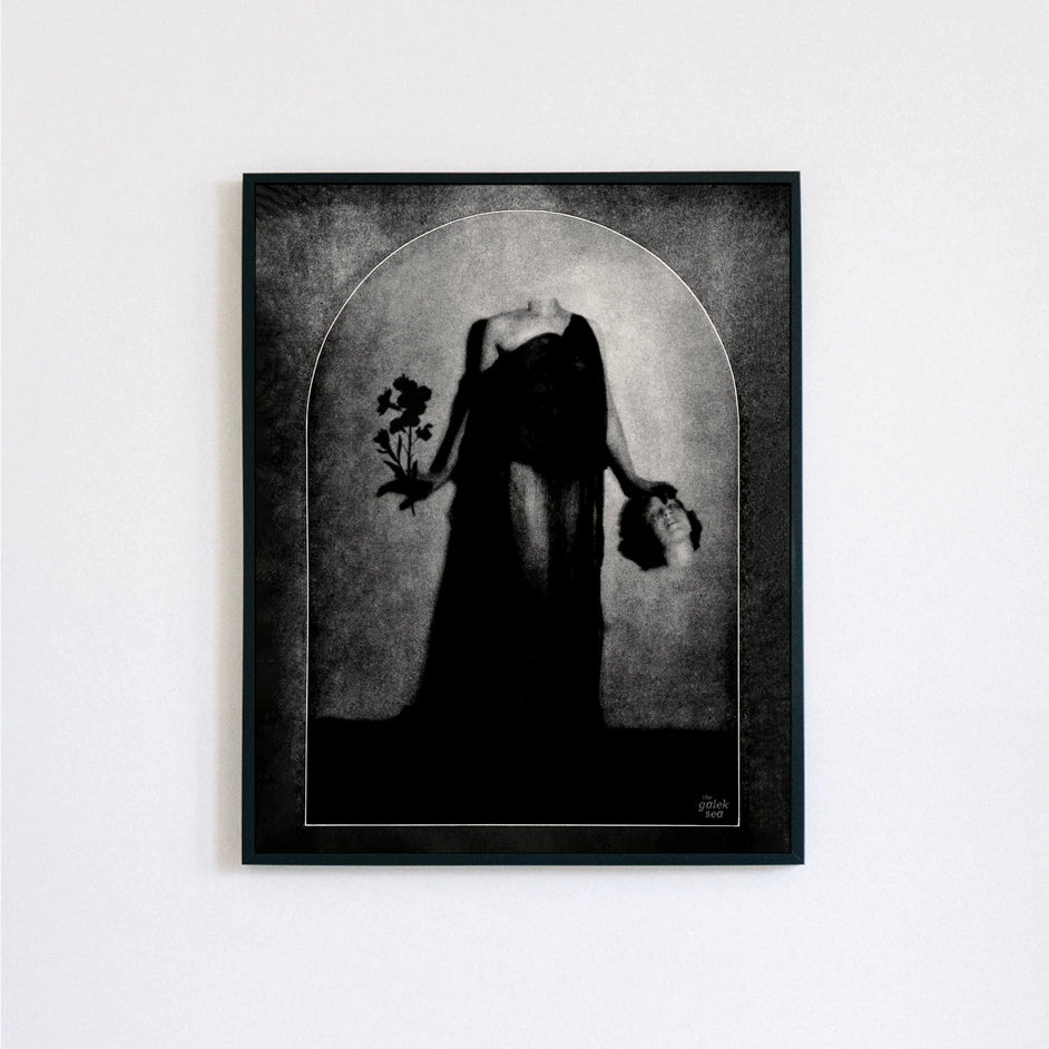 Head & Flowers | Art Print