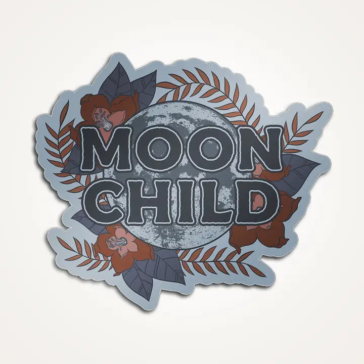 Moon Child Floral | Vinyl Sticker