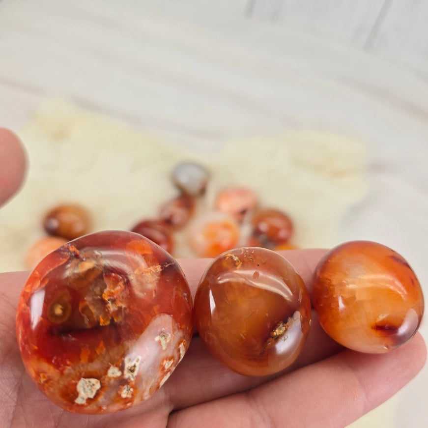 Carnelian Palm Stone