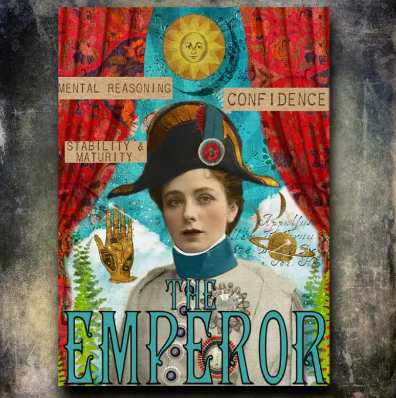 The Emperor Collage Greeting Card