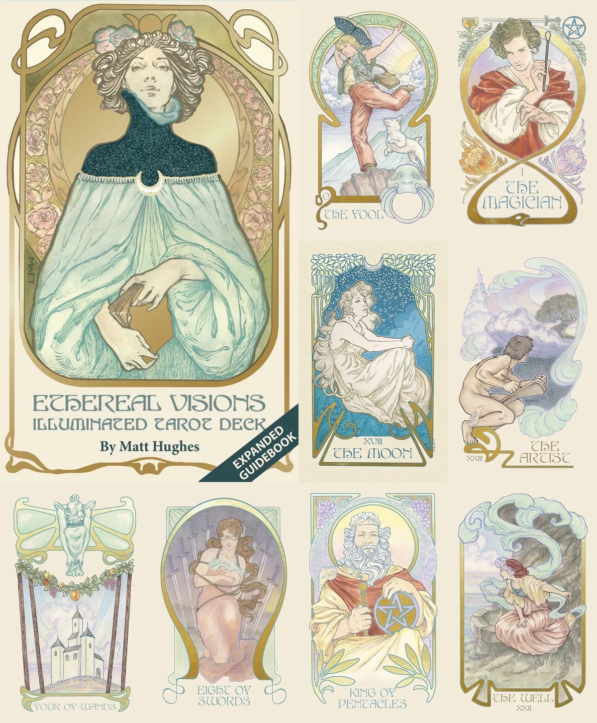 Ethereal Visions: Illuminated Tarot Deck