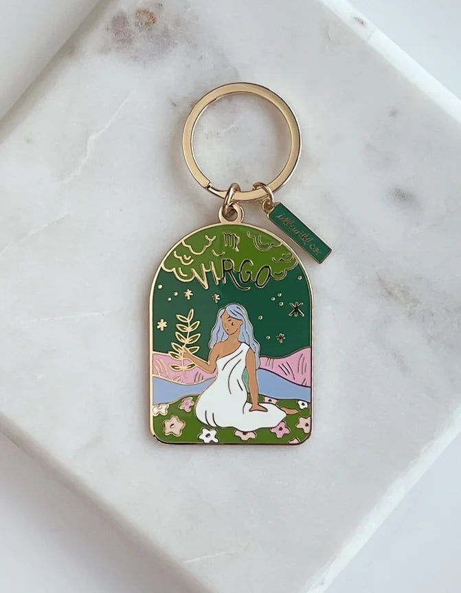 Zodiac Enamel Keychains | Virgo