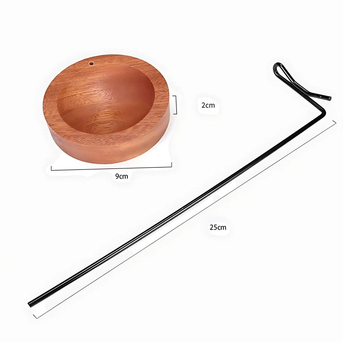 Hanging Incense Burner with Wood Base