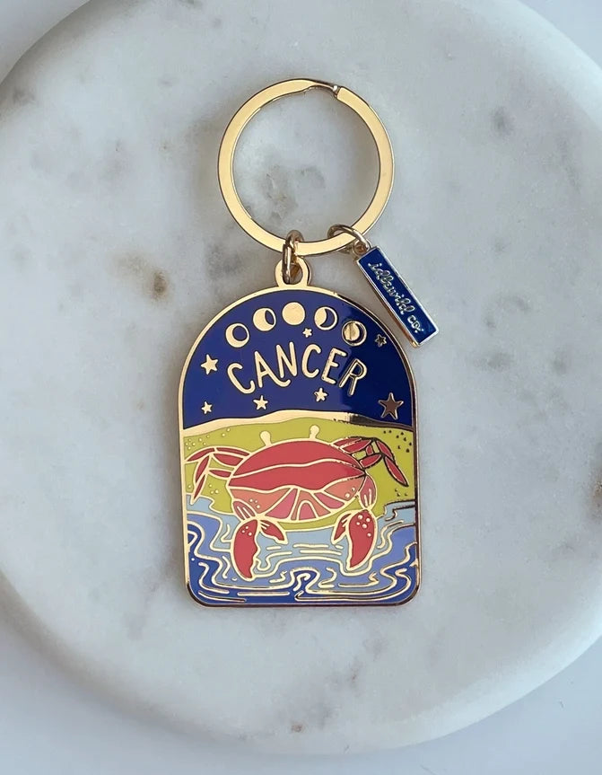 Zodiac Enamel Keychains | Cancer