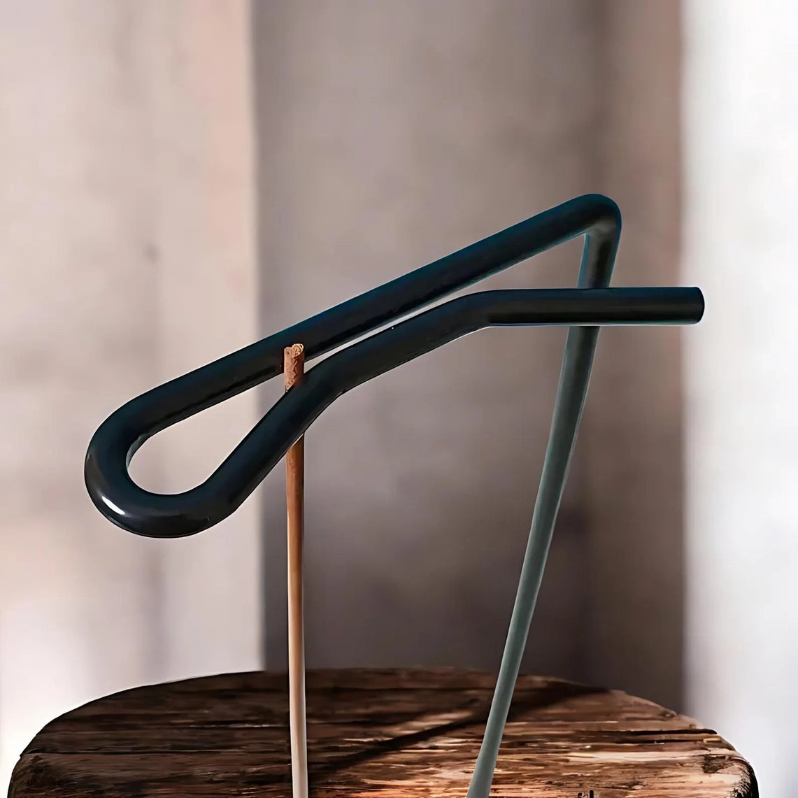 Hanging Incense Burner with Wood Base