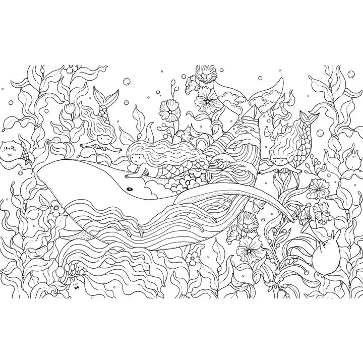 A Million Mermaids Coloring Book