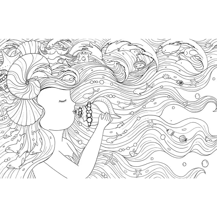 A Million Mermaids Coloring Book