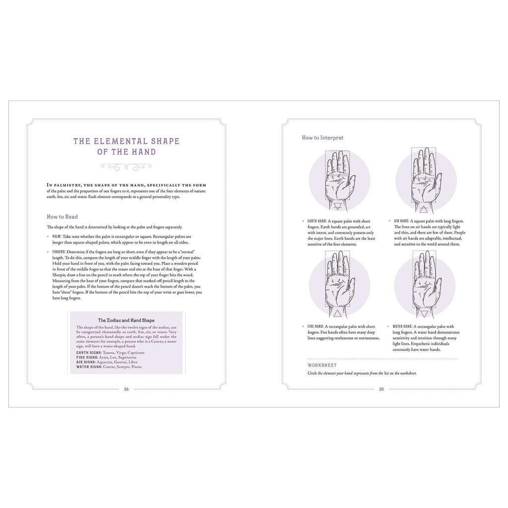 Handful of Stars: Palmistry Guidebook and Hand-Printing Kit