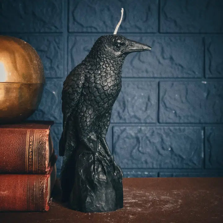 Perched Raven | Pillar Candle