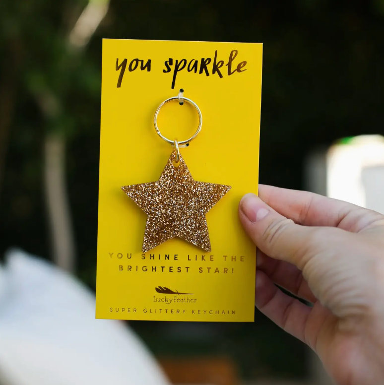 Star Glitter Keychain