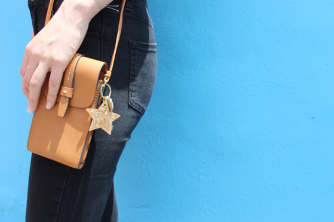 Star Glitter Keychain